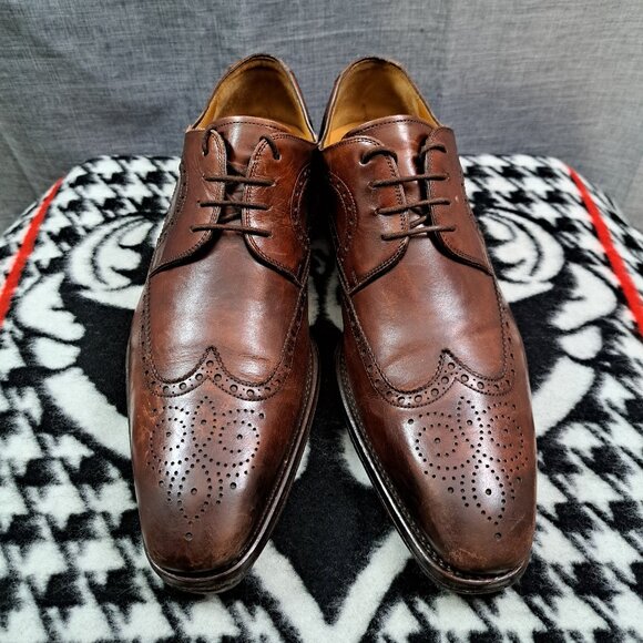 %Magnanni Men Oxford Dress Shoes Brown Size 9.5 W / D6 main image 9